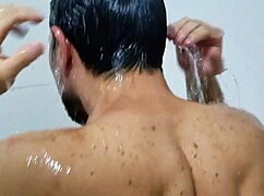 Stepmom spies me bathing then sucks my monster cock!