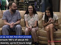 open wide sisters angel santana and aria nicole for your first gyno exam humiliation