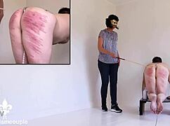 part 2: slave endures intense caning and anal fisting punishment