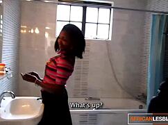 Big Booty Ebony Roommates Pound Wet Pussies In Shower