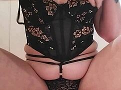 Lingerie Babe Fingers Dripping Pussy Hard