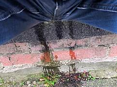 BOLD PUBLIC JEANS SOAKING WET PEE OUTDOOR DESPERATION EXPLOSION