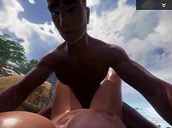 Hey curvy white MILF Alissa takes huge black cock from Locu on beach