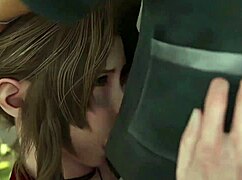aerith bends over for blowjobs and rides cock in epic creampie scenes