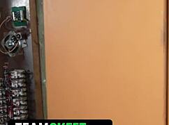 trapped in elevator bent over doggystyle fucked fingered by horny guy freeuse toy