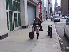 two milf sluts cory chase amiee cambridge ride cocks outdoors in the city 🔥🍆