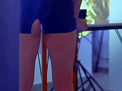 grinding my pussy on table corner feels so teasingly hot inside