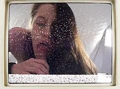 michelle anderson spreads wide moaning to creampie finish