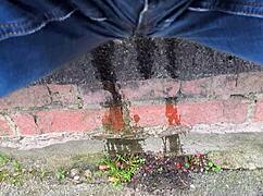BOLD PUBLIC JEANS SOAKING WET PEE OUTDOOR DESPERATION EXPLOSION