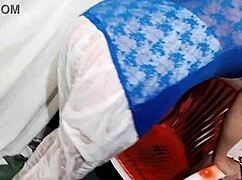 Desi housewife's big ass and long nipples drip wet in sexy trance clothes