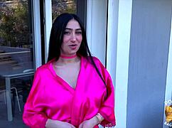 Didi takes two cocks deep in her hairy pussy and tight ass!