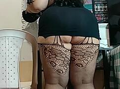 my horny stepmom shows off her huge ass begging for finger then creampie pussy fuck part 1