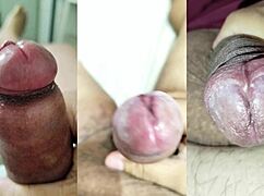 watch my tiny foreskin dick get jerked while girlfriend squirts hard