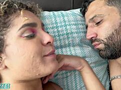 hubby leaves for work leaving wet pussy wife for black lover's big cock pounding