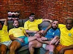 brazilian soccer fans twist match into steamy supporter orgy heat