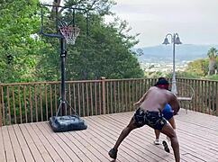 poolside thick latina milf monica filled by rome's monster cock