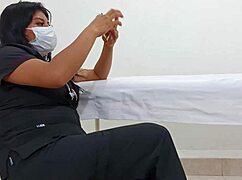 horny latina doctor fucks patient shamelessly right in military hospital exam room