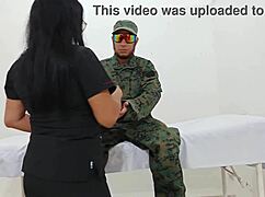 horny latina doctor fucks patient shamelessly right in military hospital exam room