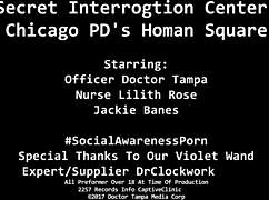 behind the scenes at chicago pd's secret spot nurse jackie banes spreads in latex gloves