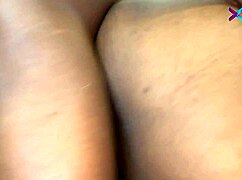 African chubby milf with big ass and tits gets fucked doggystyle by huge black cock creampie