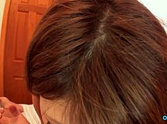 Two Asian Brunettes Suck Cock in Steamy Threesome