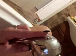 After washing pee-soaked down jackets milfycalla fingers herself in bathtub steamy session