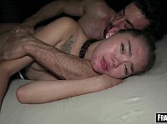 Tiny Asian College Slut Toyed Bent Over with Creampie!