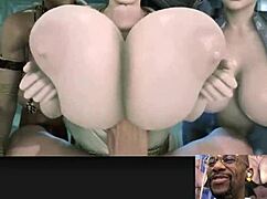 chun li rides cock hard while c viper takes dp cowgirl in this wild fuck compilation