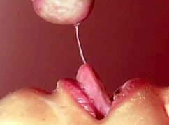 sexy japanese babe deepthroats monster cock close-up