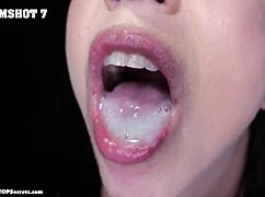 fantastic draining ten cumshots right on anna's eager tongue at the gloryhole