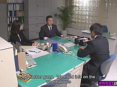 Japanese Police Lady Teases Pussy in JAV Action