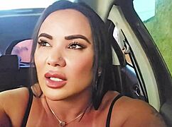 Horny App Driver Milf Flashes Big Clit Pussy For Married Teen In Parking Lot Fuck