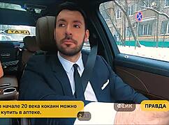 Hot Russian Milf Plays Pervert Pickup Game With Fake Taxi Driver In Car