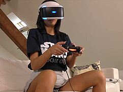 hey roommates wanna play vr then finger and lick each others wet pussies?