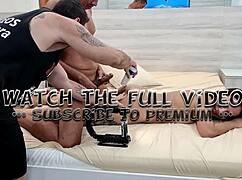 behind the scenes with curvy housewife and husband watching