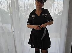 halloween uniform tease compilation lingers on sexy mature lingerie panties