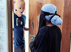 desi sales girl sneaks into bedroom for first time daddy fuck roleplay