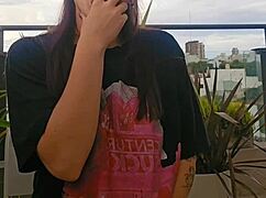 Roommate Latina Babe Squirts All Over from Intense Fingering in Dorm
