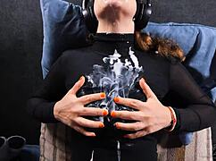 Blindfolded milf tastes 22 cum loads in sloppy swallow and facial game part 1