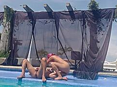 damn prima skips swimsuit at pool... so hot