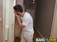 Shower surprise turns sara retalis self pleasure into wild threesome with roommates.