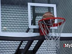 ebony milf jayne doh lawson rides bbc on basketball court