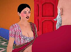 desi bhabhi sneaks hot sex with father-in-law in hindi 😈💦