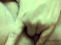 thai milf spreads shaved pussy closeup for hot piss stream