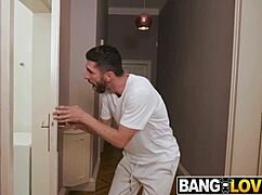 Shower surprise turns sara retalis self pleasure into wild threesome with roommates.