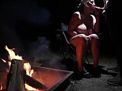 Naked Big Tits Hottie Sucks Cock Deep In Forest - Wild Outdoor Nudist Blowjob Adventure!