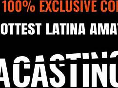 Sweet 18yo Ebony Latina Audition Hides Raw Pussy Pounding.