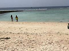 hey stepmom and stepdaughter, wanna flash risky dick on beach then take cumshot facial outdoors??