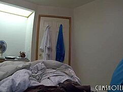 Hey, you see this chubby milf with massive tits slurping down that monster cock deep in her throat