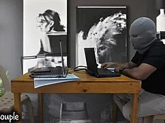 i caught real orgasm break home office enjoyin it wet!!